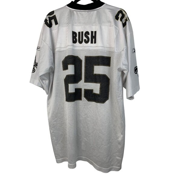 Reebok NFL New Orleans Saints Reggie Bush #25 On Field Jersey XL White 7649 - Picture 3 of 9